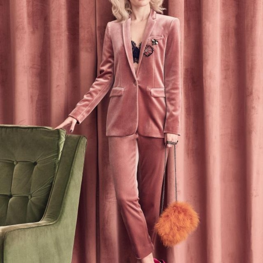 ISO Topshop Pink Velvet Suit